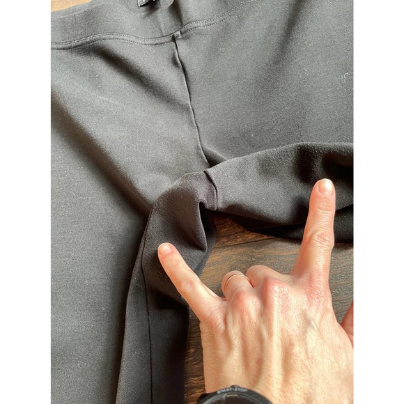 Eileen Fisher Black straight Dress Pants washable Thick Heavy Small - Picture 7 of 11